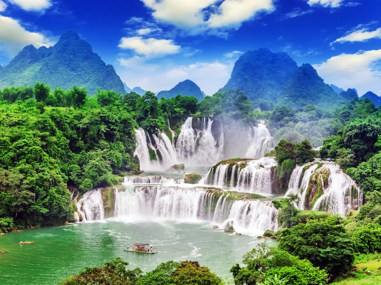 The Perfect Ha Giang Loop Itinerary: 3, 4 & 5 Days (2026) 4 Ban Gioc waterfall at the end of a 5-day Ha Giang Loop itinerary