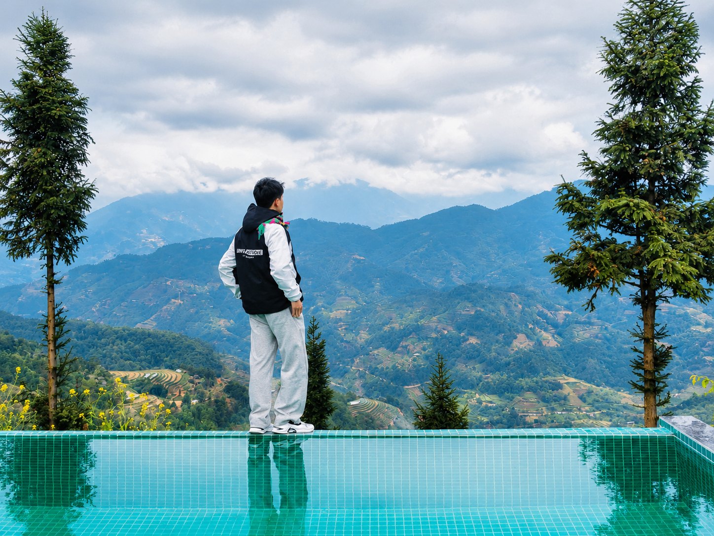 Highland mountain and terrace views in the Ha Giang region near Xa Phin village