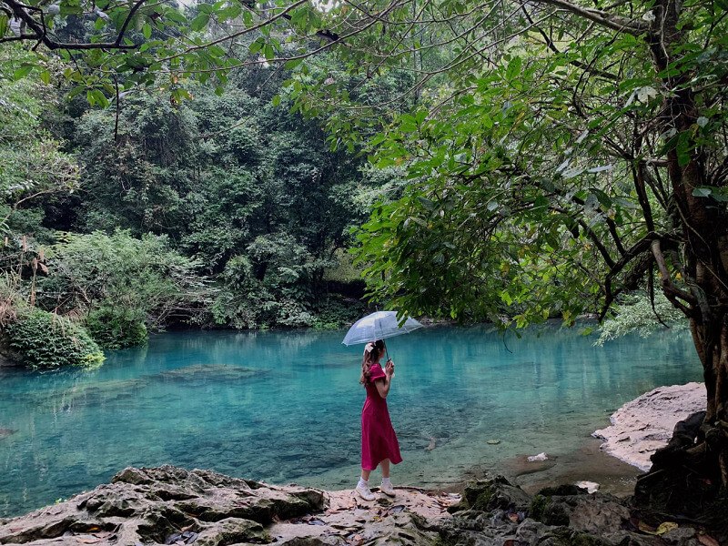 Lenin Stream at Pac Bo on a clear dry-season day, Cao Bang