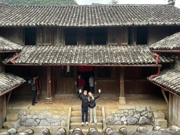 Courtyard of the Vuong family palace in Sa Phin, a sheltered stop on the Ha Giang Loop in December